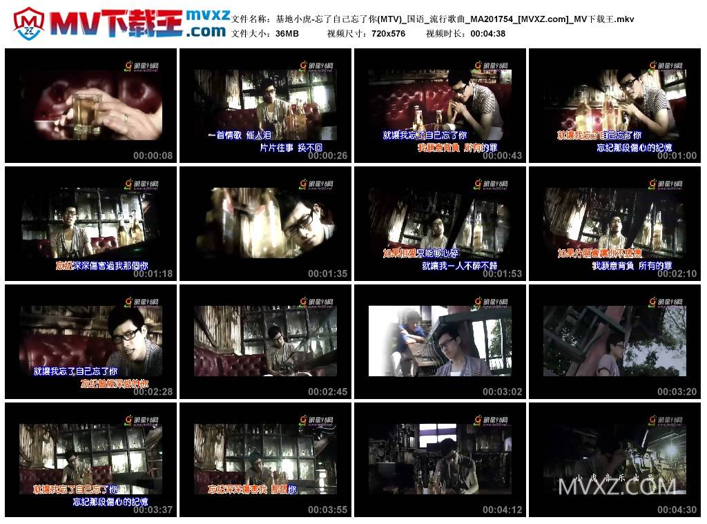 基地小虎-忘了自己忘了你(MTV)_国语_流行歌曲_MA201754